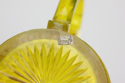 English Georgian Cut Glass Canary Color Pitcher 1820 England Ireland