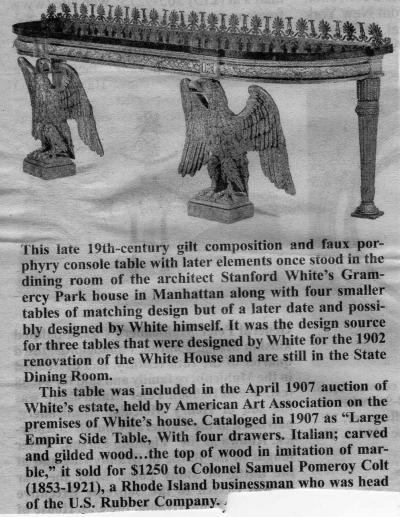 English Georgian Double Eagle Console Table