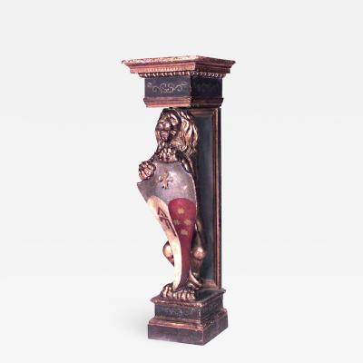 English Georgian Gilt Lion Pedestal