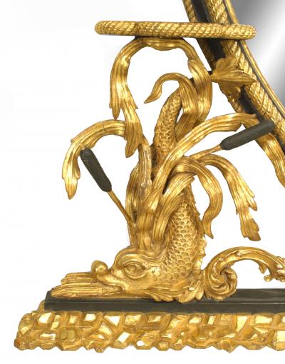 English Georgian Gilt Oval Wall Mirror