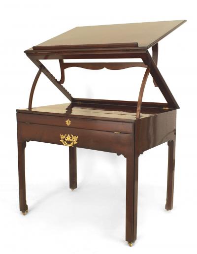 English Georgian Mahogany Architects Table Desk