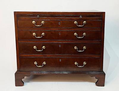 English Georgian Mahogany Caddy Top Bachelors Chest circa 1760