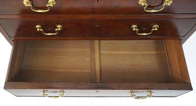 English Georgian Mahogany Caddy Top Bachelors Chest circa 1760