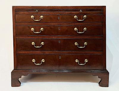 English Georgian Mahogany Caddy Top Bachelors Chest circa 1760