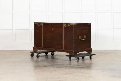 English Georgian Mahogany Campaign Chest