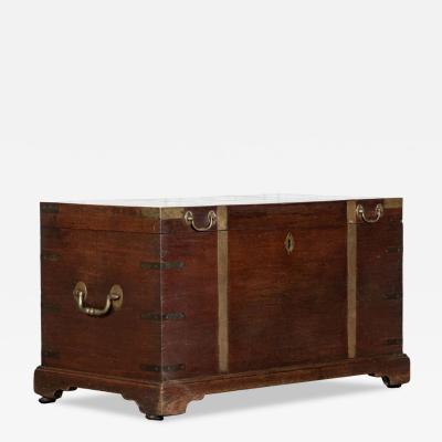 English Georgian Mahogany Campaign Chest