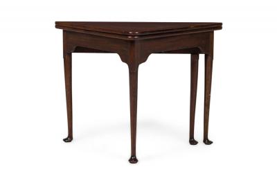 English Georgian Mahogany Flip Top Console Table