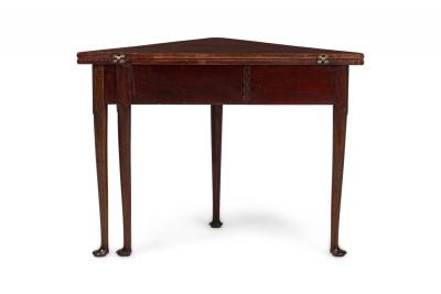 English Georgian Mahogany Flip Top Console Table
