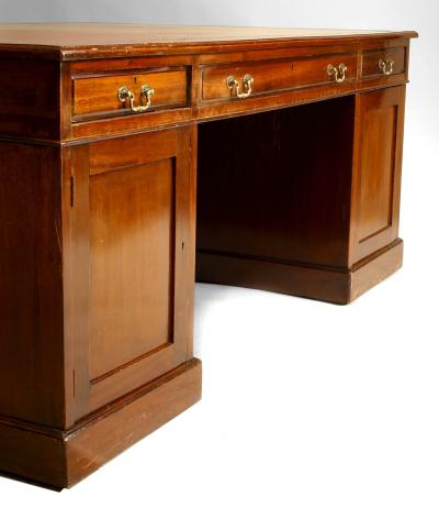 English Georgian Mahogany Partner s Desk