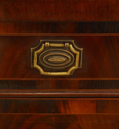 English Georgian Mahogany Satinwood Sideboard