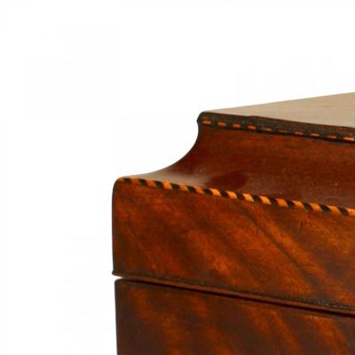 English Georgian Mahogany Tea Caddy Box