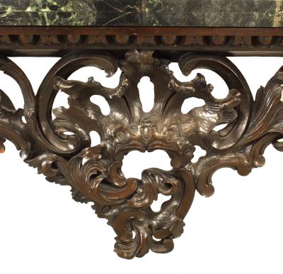 English Georgian Mahogany and Marble Top Console Table