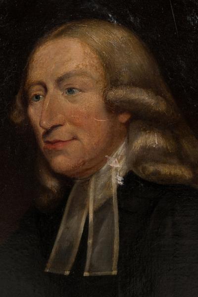 English Georgian Man in Black Portrait