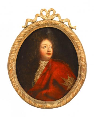 English Georgian Man in Red Coat Portrait