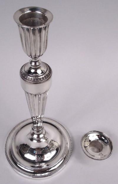 English Georgian Neoclassical Candlesticks with Museum Provenance
