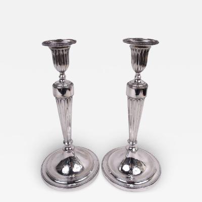 English Georgian Neoclassical Candlesticks with Museum Provenance