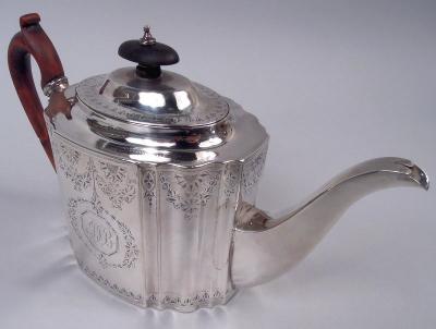 English Georgian Neoclassical Sterling Silver Teapot 1792