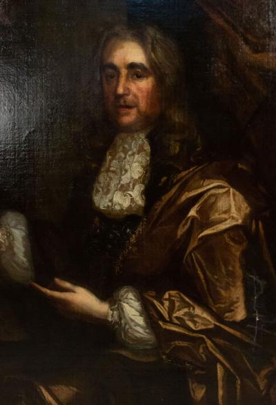English Georgian Nobleman with Book Portrait