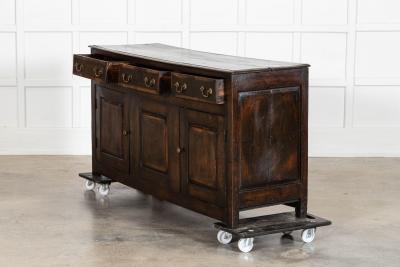 English Georgian Oak Dresser Base