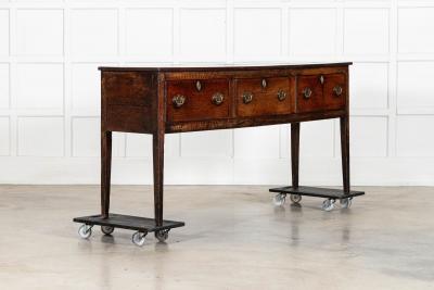 English Georgian Oak Dresser Base