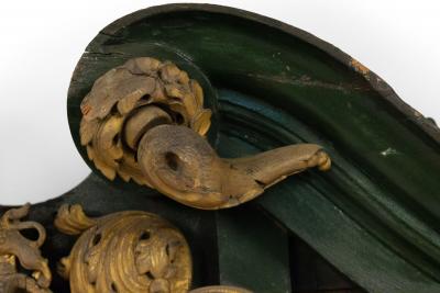 English Georgian Painted Unicorn and Lion Coat of Arms