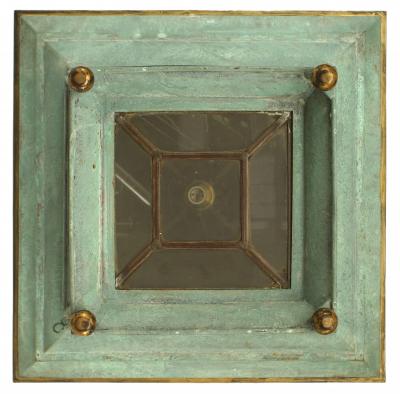 English Georgian Patinated Copper Outdoor Lantern