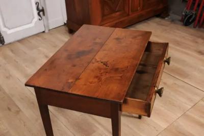 English Georgian Period 18th Century Fruitwood Side Table with Single Drawer