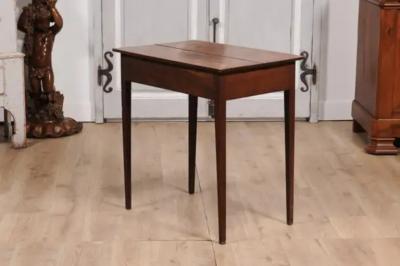 English Georgian Period 18th Century Fruitwood Side Table with Single Drawer