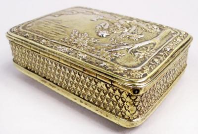 English Georgian Regency Sheep Shepherd Snuffbox 1812