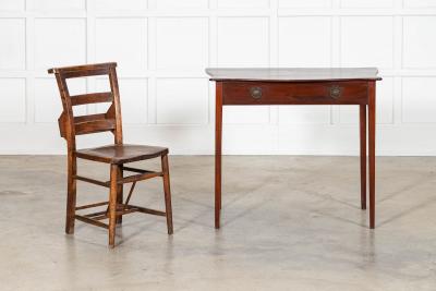 English Georgian Serpentine Mahogany Side Table