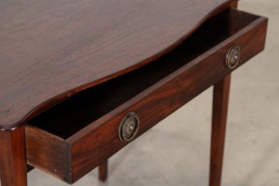 English Georgian Serpentine Mahogany Side Table