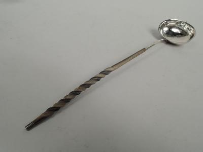 English Georgian Sterling Silver Punch Ladle with Baleen Handle