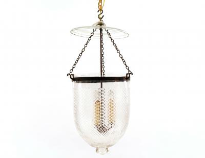 English Georgian Style Bell Jar Chandelier