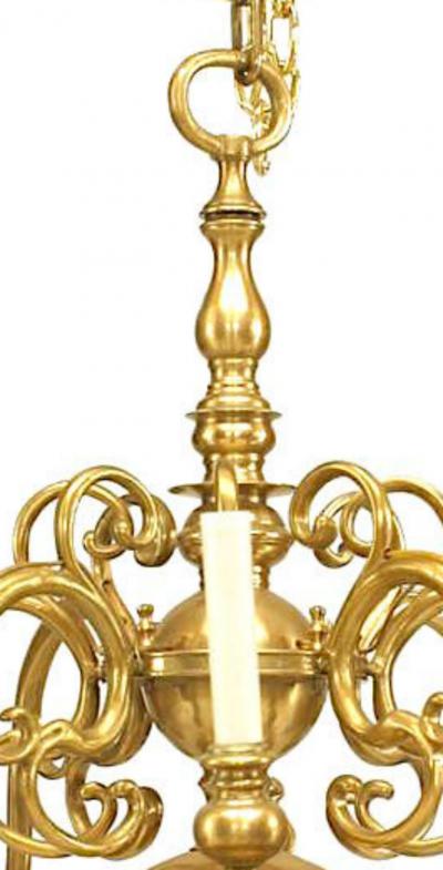 English Georgian Style Brass Chandelier