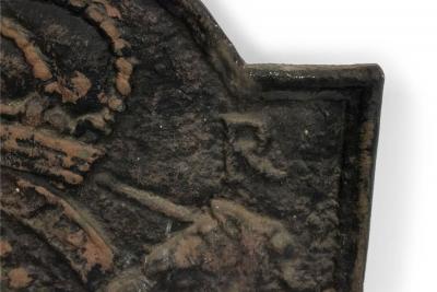 English Georgian Style Cast Iron Coat of Arms Wall Plaque