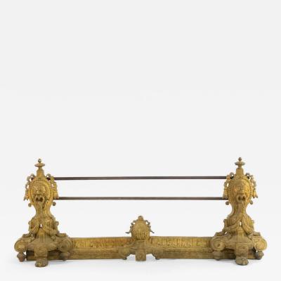English Georgian Style Gilt Bronze Fire Fender