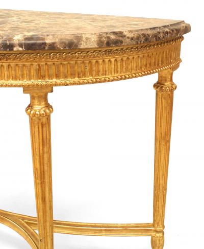 English Georgian Style Gilt Medallion Console Table
