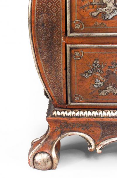 English Georgian Style Lacquered Chinoiserie Cabinet