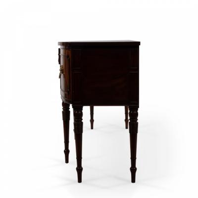English Georgian Style Mahogany Bow Front Credenza