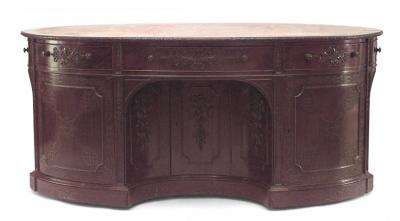 English Georgian Style Mahogany Partners Desk