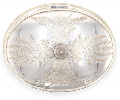 English Georgian Style Silver Plate Tea Caddy