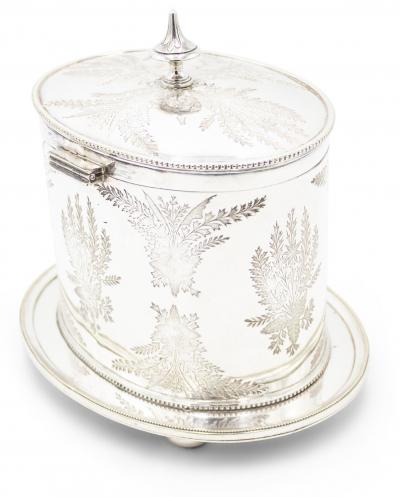 English Georgian Style Silver Plate Tea Caddy