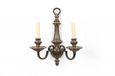 English Georgian Style Silver Plate Wall Sconce
