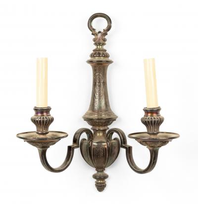 English Georgian Style Silver Plate Wall Sconce