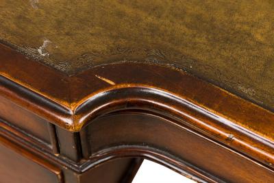 English Georgian Style Wooden Kneehole Partners Desk