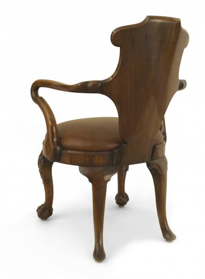 English Georgian Walnut Arm Chair