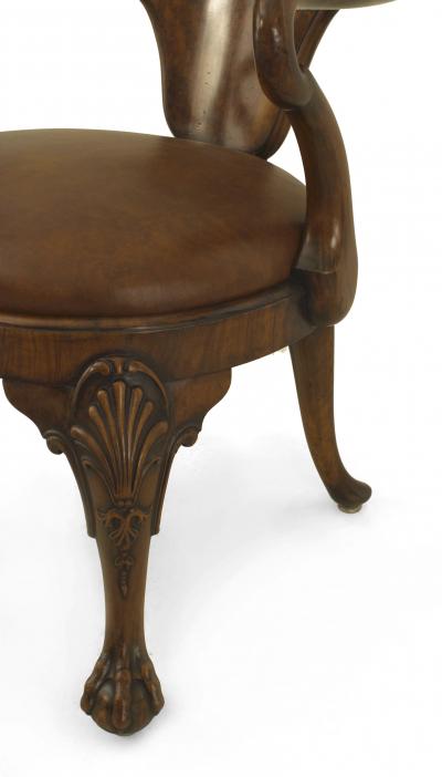 English Georgian Walnut Arm Chair