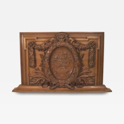 English Georgian Walnut Wreath Wall Plaques