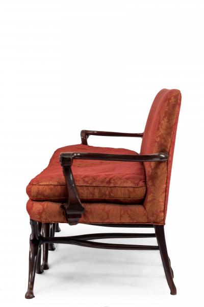 English Georgian Wishbone Pink Settee