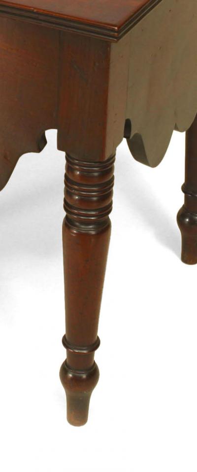 English Georgian circa 1820 Turned Leg Bedside Table